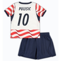 Camiseta Estados Unidos Christian Pulisic #10 Primera Equipación Replica Mundial 2026 para niños mangas cortas (+ Pantalones cortos)